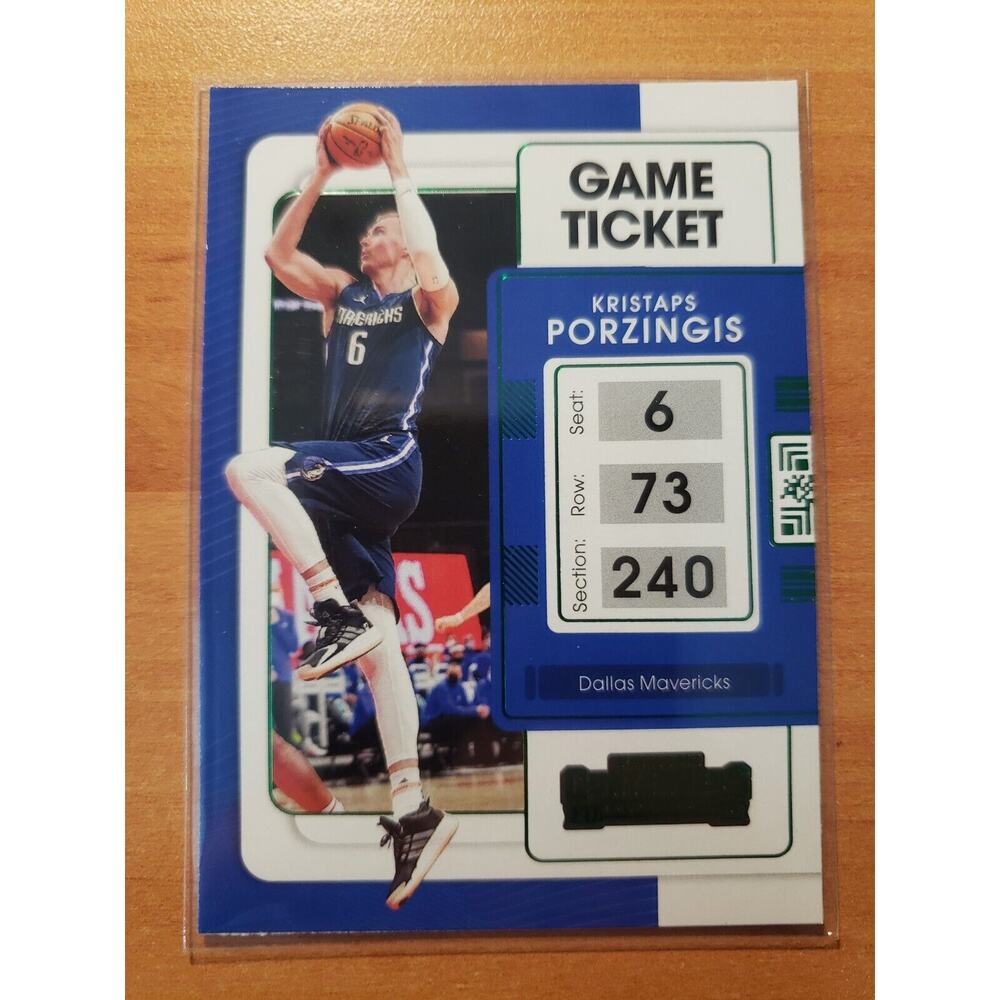 Kristaps Porzingis 2021-2022 Panini Contenders #38 - Green - Fresh Pull